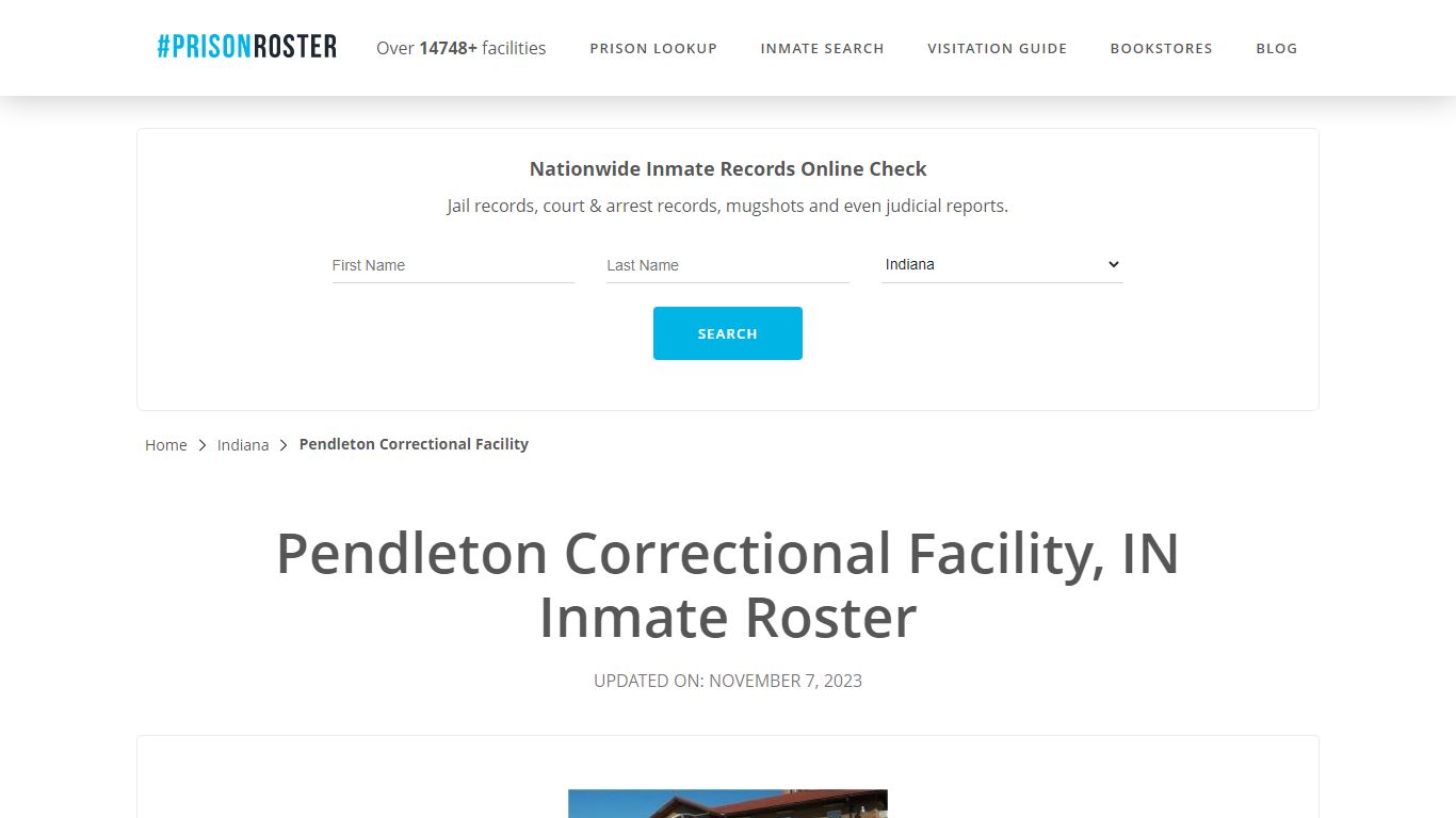 Pendleton Correctional Facility, IN Inmate Roster - Prisonroster